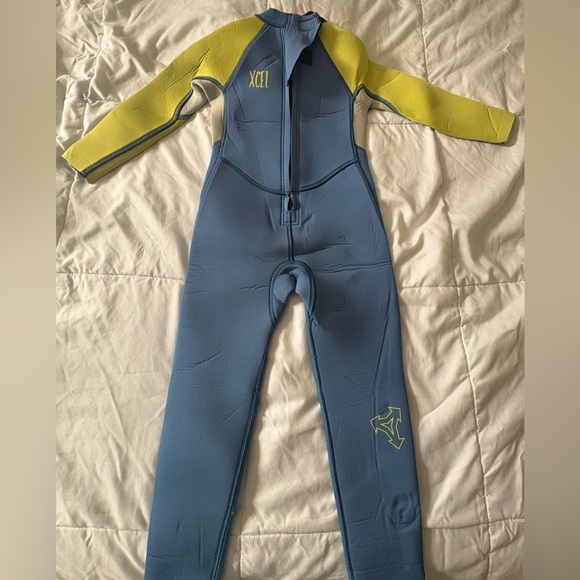 XCEL Kids Swim Wetsuit - Blue and Yellow - Picture 1 of 2